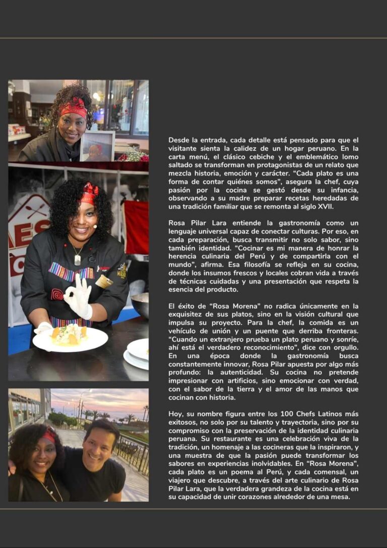 Chef Rosa Chef Rosa Pilar Lara: Embajadora del sabor peruano en Suiza, reconocida ...