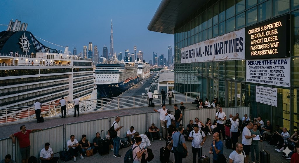 Incertidumbre en alta mar: Cruceros suspendidos en el Golfo por conflicto en Medio Oriente
