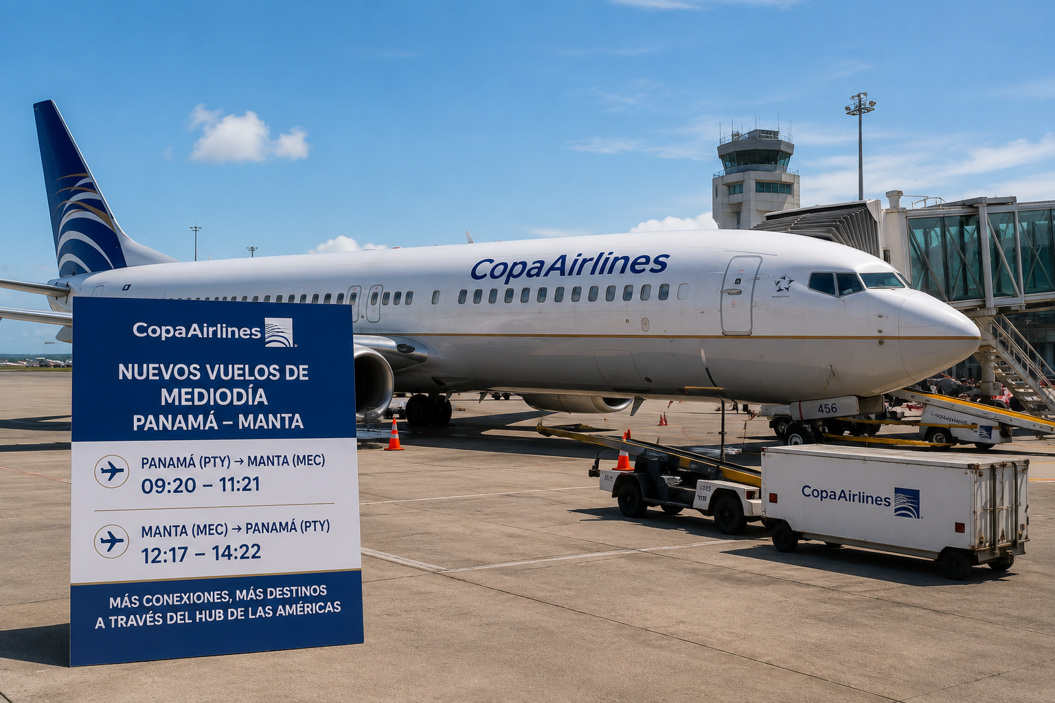 Copa Airlines incorporará vuelos de mediodía entre Panamá y Manta para mejorar la conectividad internacional