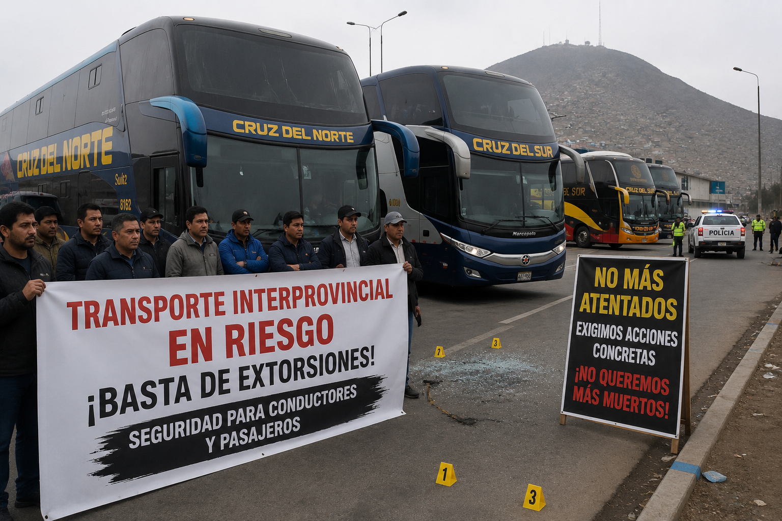 Transporte interprovincial evalúa paro nacional tras atentados contra buses