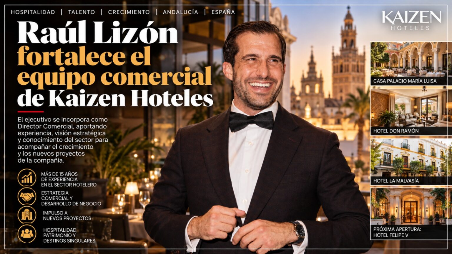 Raúl Lizón fortalece el equipo comercial de Kaizen Hoteles