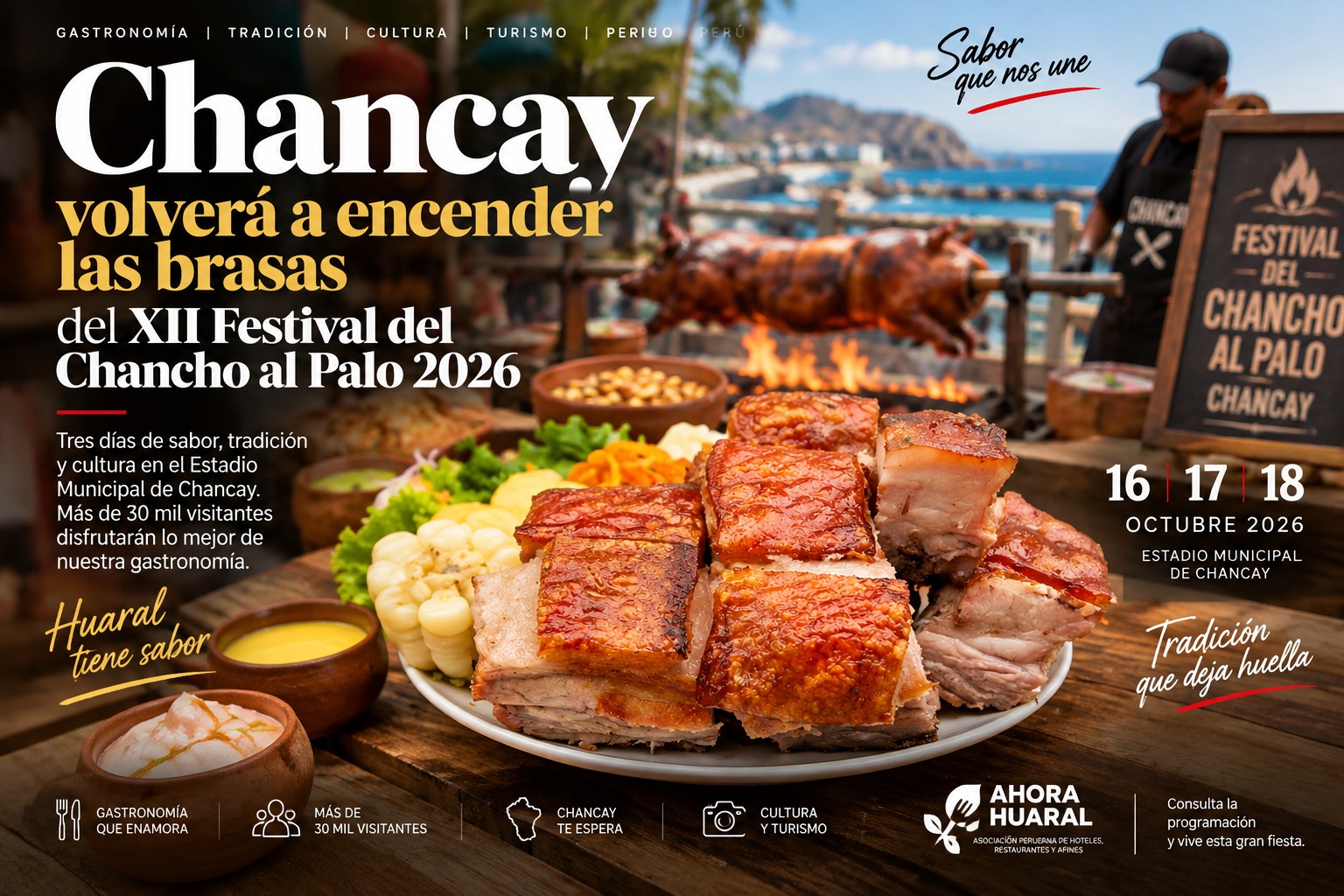 Chancay volverá a encender las brasas del XII Festival del Chancho al Palo 2026