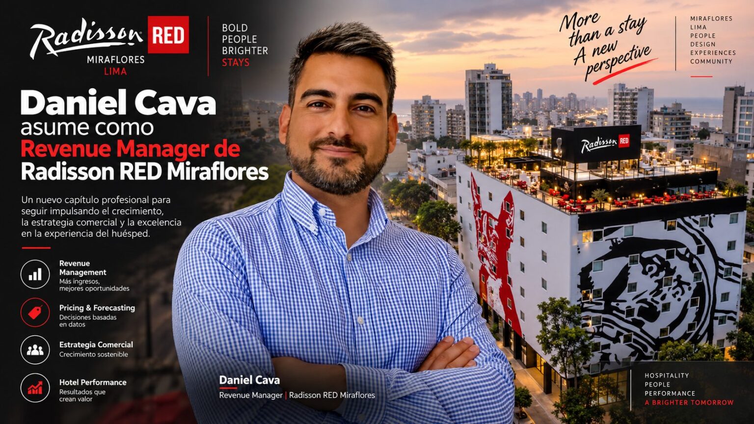 Daniel Cava asume como Revenue Manager de Radisson RED Miraflores