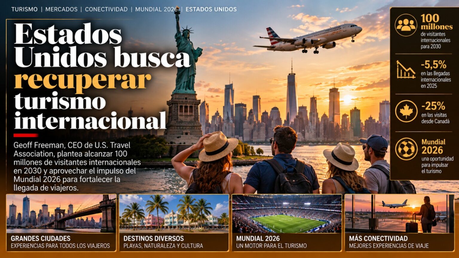 Estados Unidos Busca Recuperar Turismo Internacional