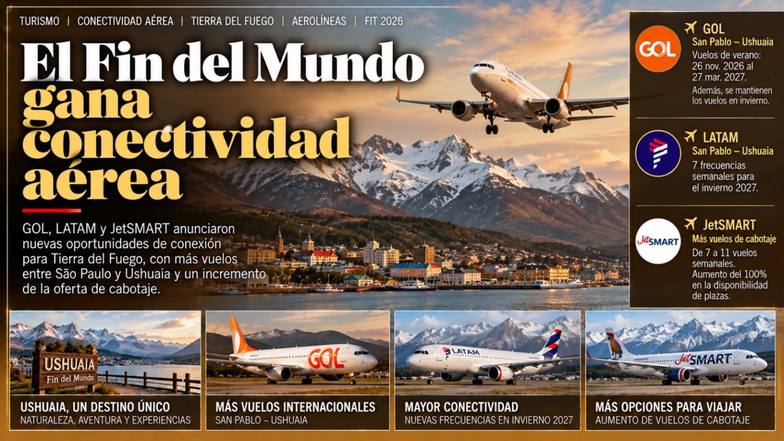 El Fin Del Mundo Gana Conectividad Aérea