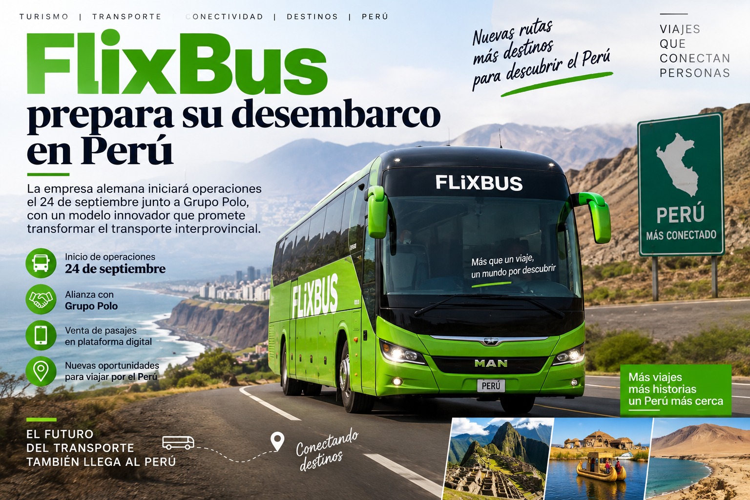 FlixBus prepara su desembarco en Perú y abre un nuevo capítulo para el transporte interprovincial