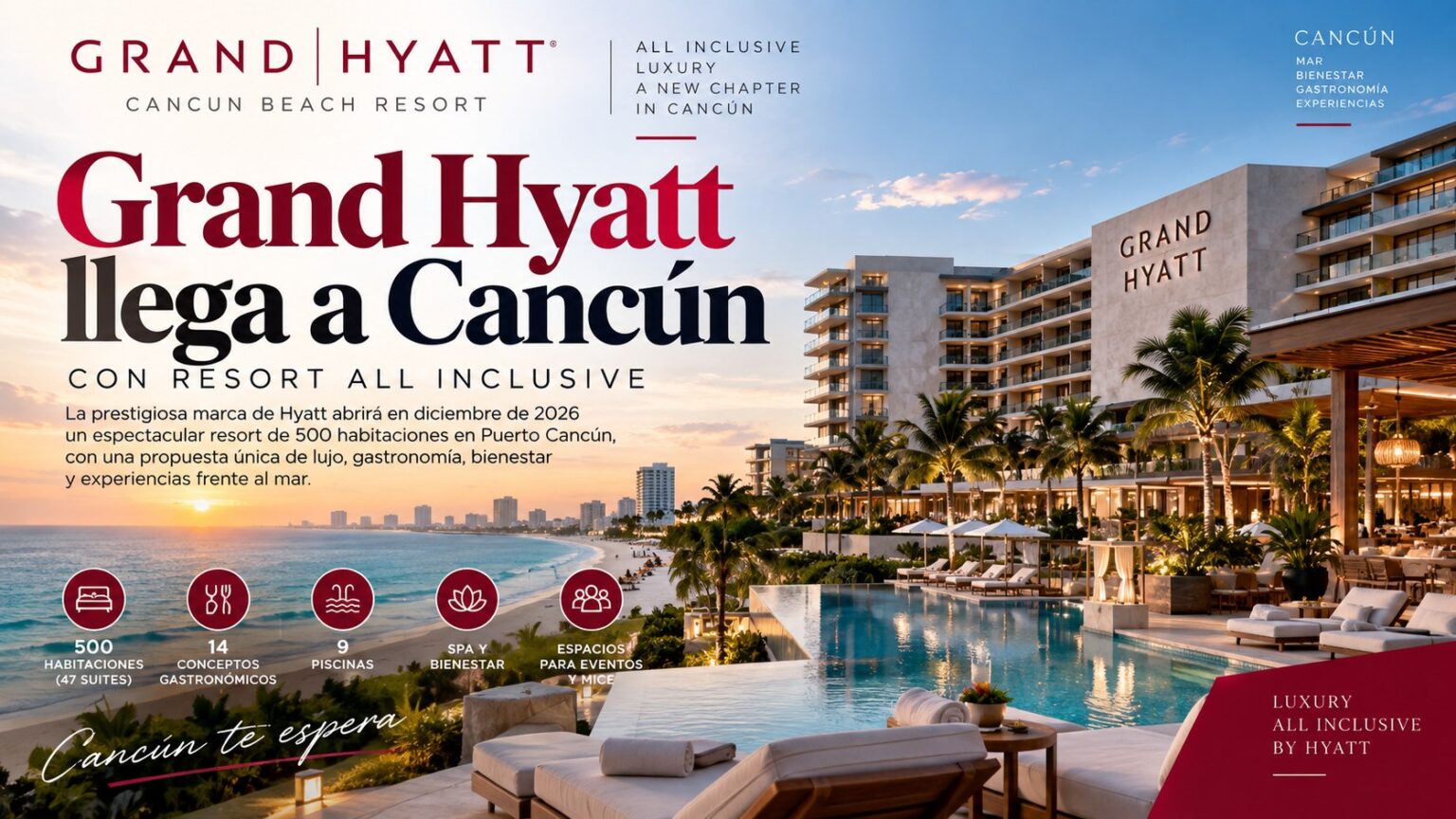 Grand Hyatt llega a Cancún con resort all inclusive