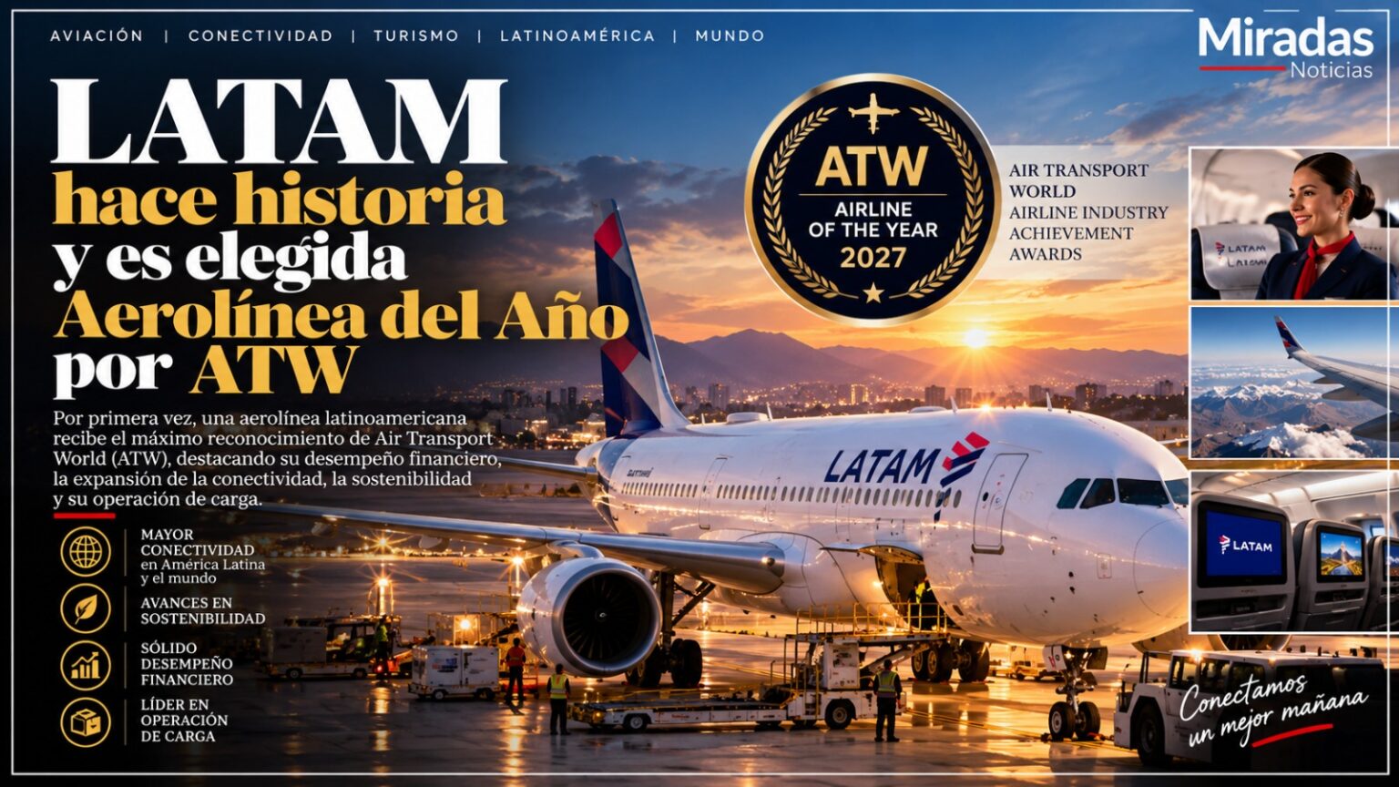 LATAM hace historia y es elegida Aerolínea del Año por ATW