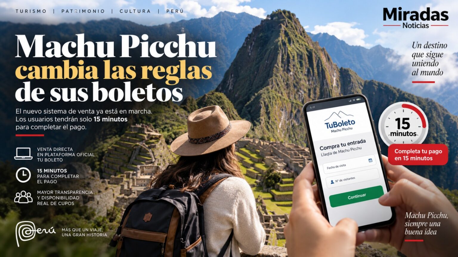 Machu Picchu cambia las reglas de sus boletos