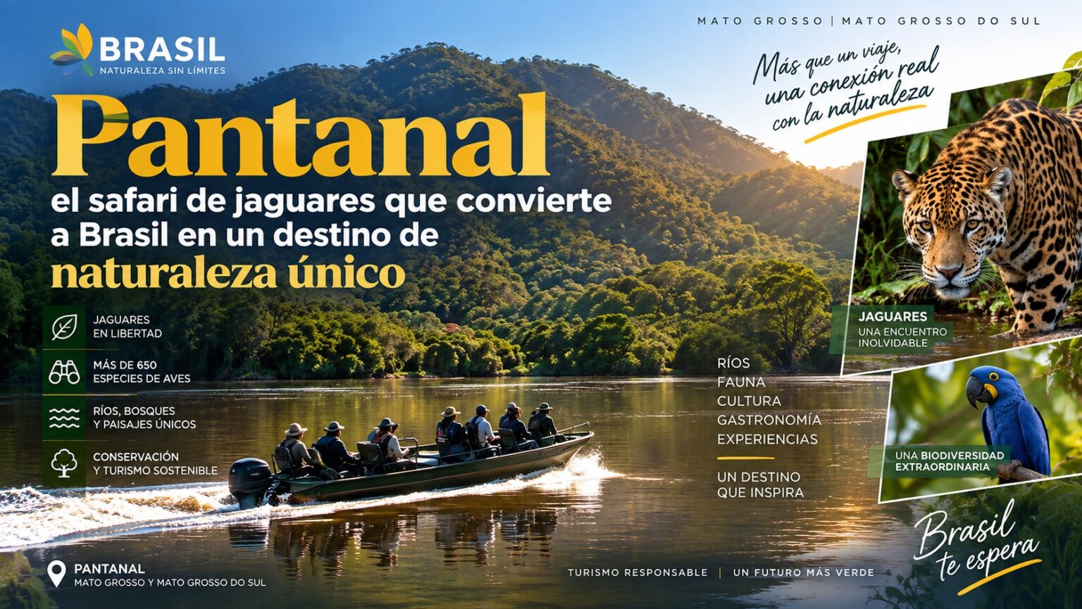 Pantanal: el safari de jaguares que convierte a Brasil en un destino de naturaleza único