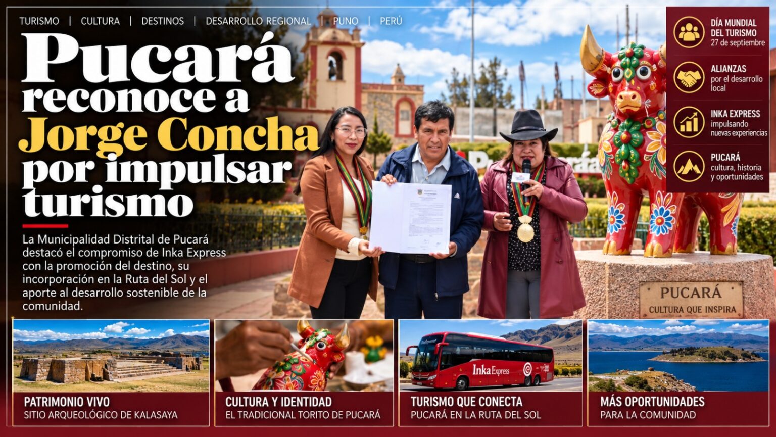Pucará Reconoce A Jorge Concha Por Impulsar Turismo