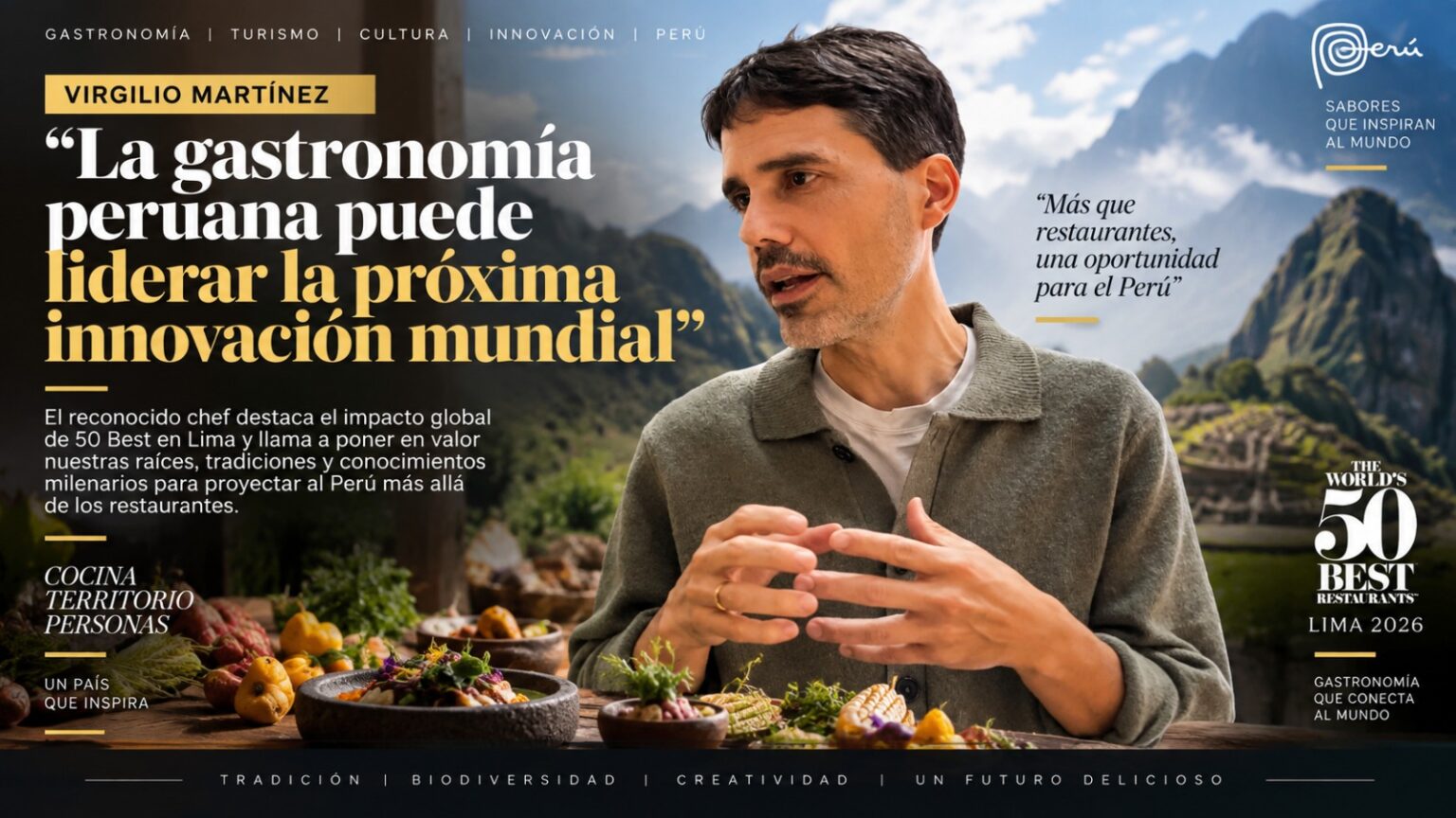 Virgilio Martínez: “La gastronomía peruana puede liderar la próxima innovación mundial”
