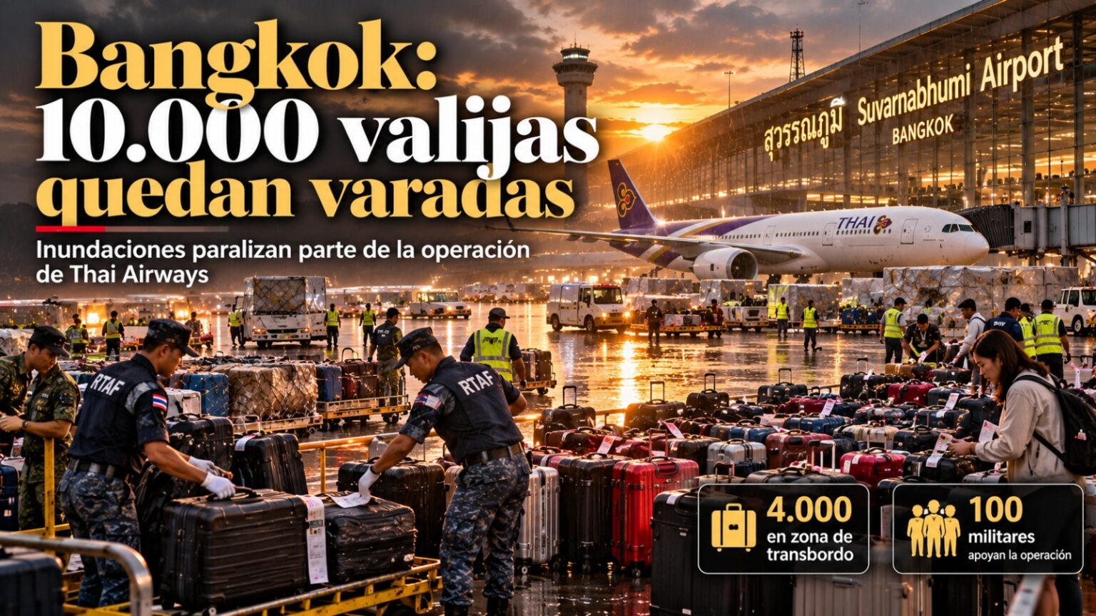 Caos En Bangkok: 10.000 Valijas Varadas