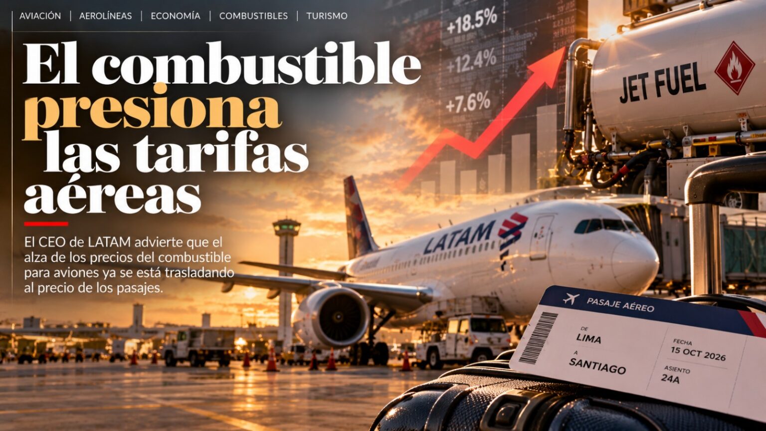 El Combustible Presiona Las Tarifas Aéreas