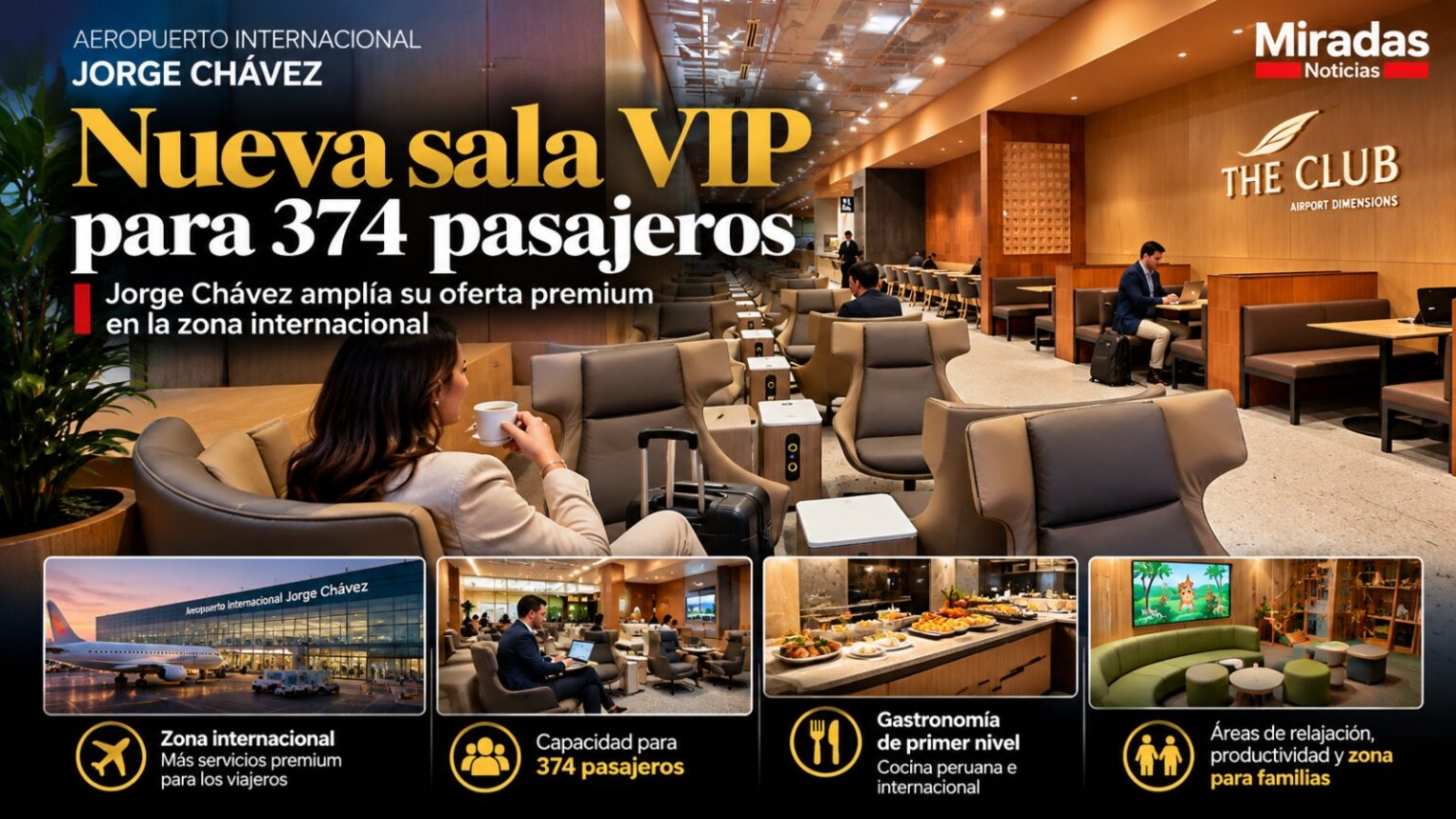 Jorge Chávez Amplía Su Oferta Premium Con Nueva Sala VIP Para 374 Pasajeros